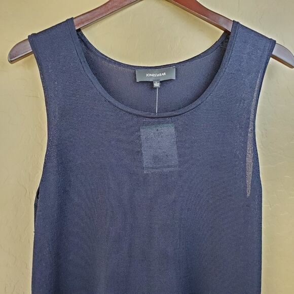 Jones Wear Dark Blue Sleeveless Tank Top Shell - Picture 3 of 8